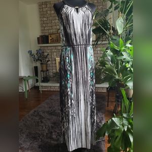 Long Maxi Summer Beach Flowy Animal Print Dress Size M